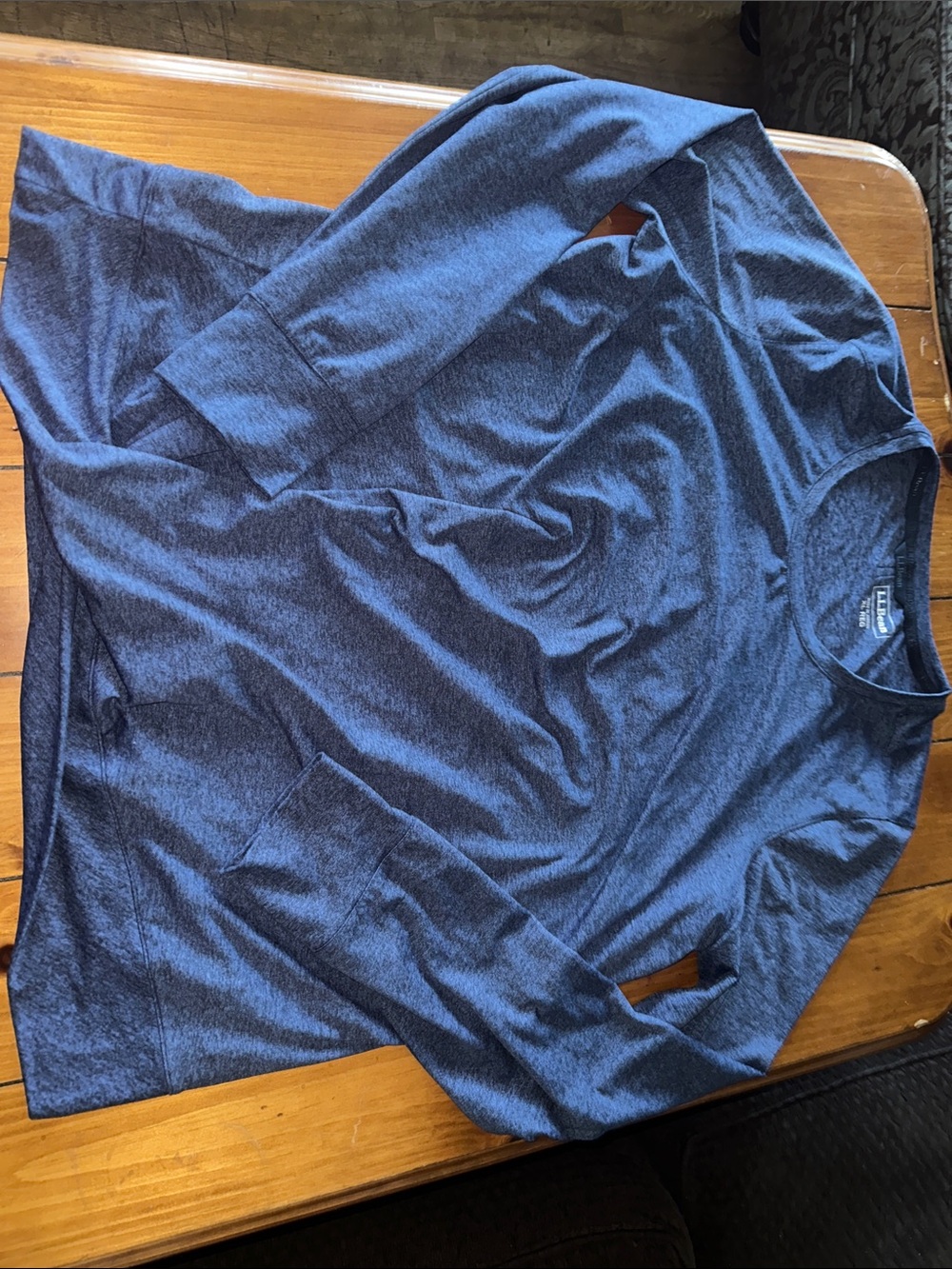 L.L. Bean Women's Long Sleeve Tee in Heather Navy